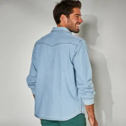 T-Shirt, Hemd En Polo<Blancheporte Western' hemd in jeans bleached