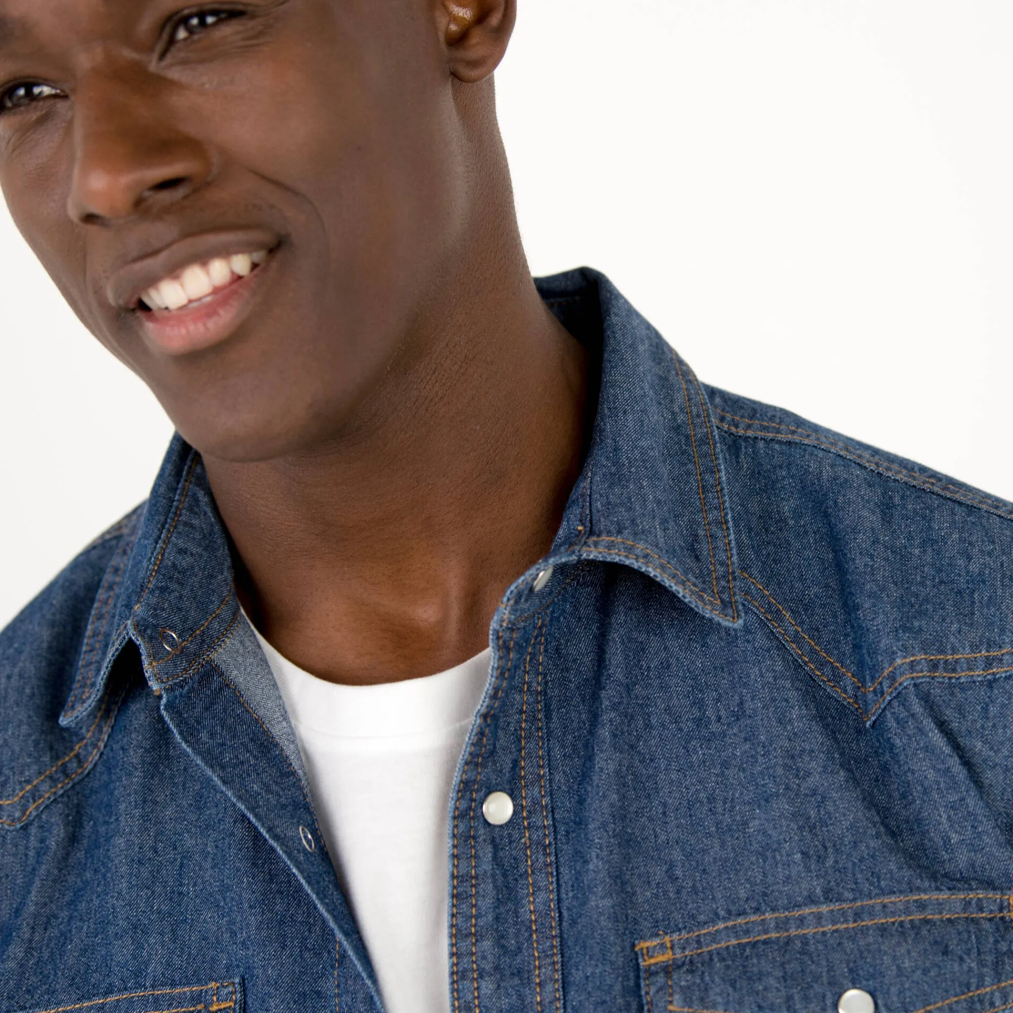 T-Shirt, Hemd En Polo<Blancheporte Western' hemd in jeans stone