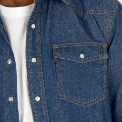 T-Shirt, Hemd En Polo<Blancheporte Western' hemd in jeans stone