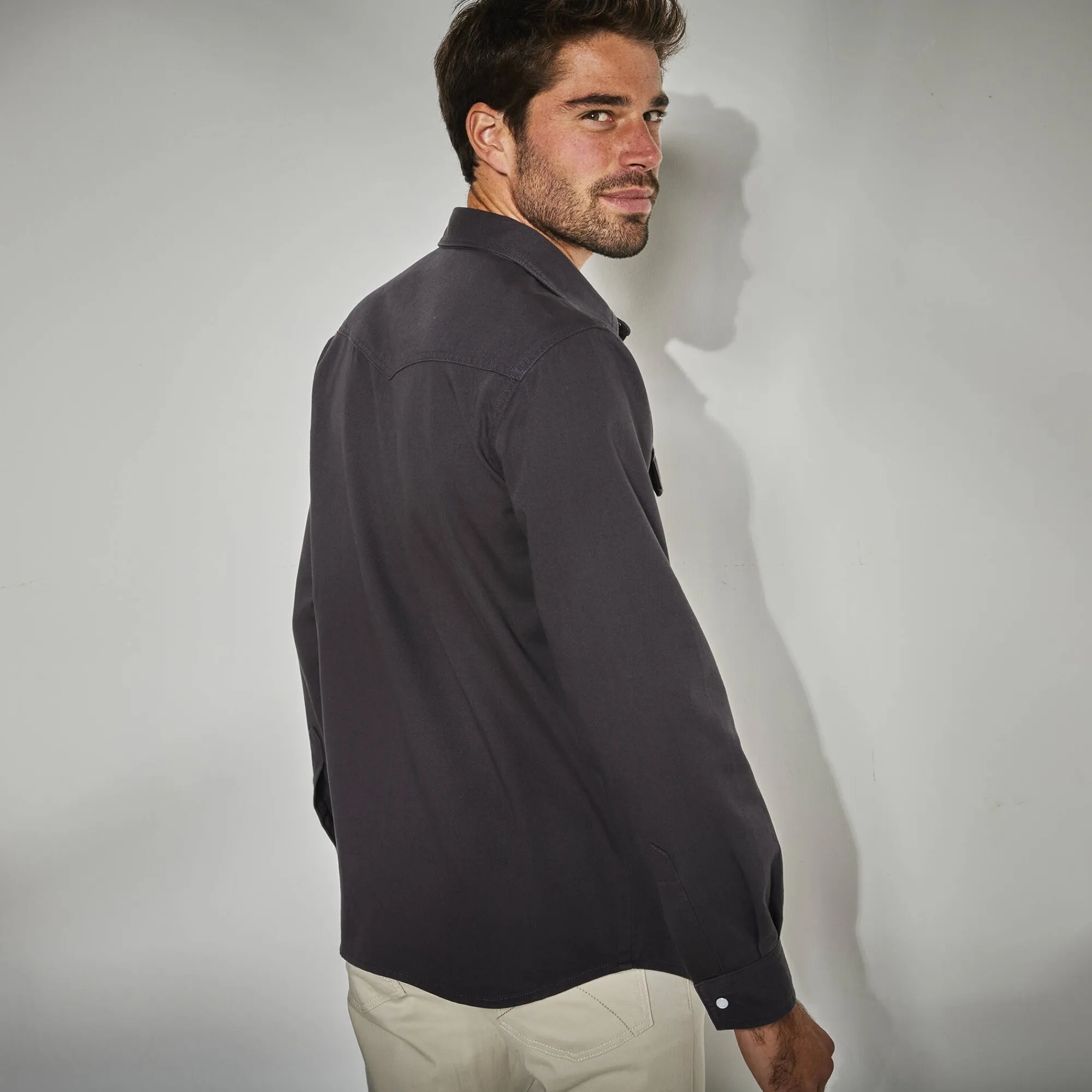 Feestoutfits Heren|T-Shirt, Hemd En Polo<Blancheporte Western' hemd in jeans antraciet