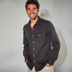 Feestoutfits Heren|T-Shirt, Hemd En Polo<Blancheporte Western' hemd in jeans antraciet