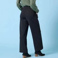 Broek<Blancheporte Wijde broek Special voor kleine lengtes, crêpe zwart