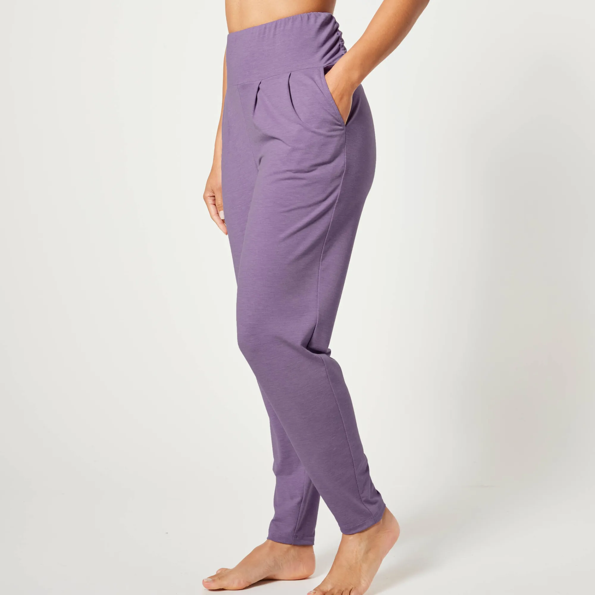 Broek<Blancheporte Yogabroek in tricot met comfortabel model mauve