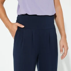 Broek<Blancheporte Yogabroek in tricot met comfortabel model marine