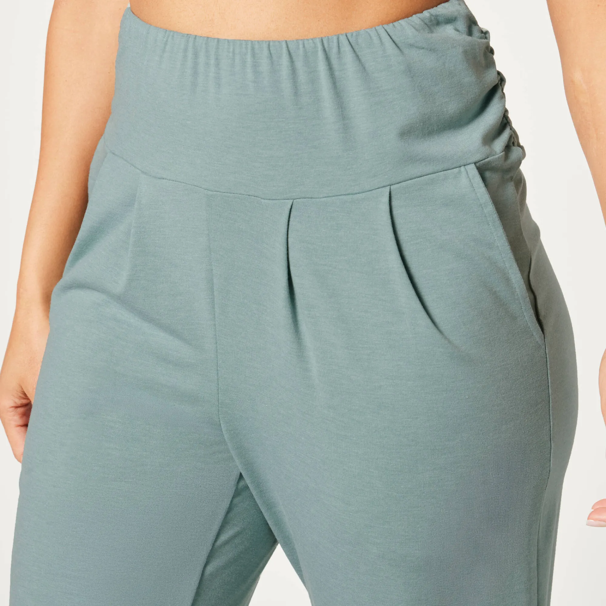 Broek<Blancheporte Yogabroek in tricot met comfortabel model watergroen