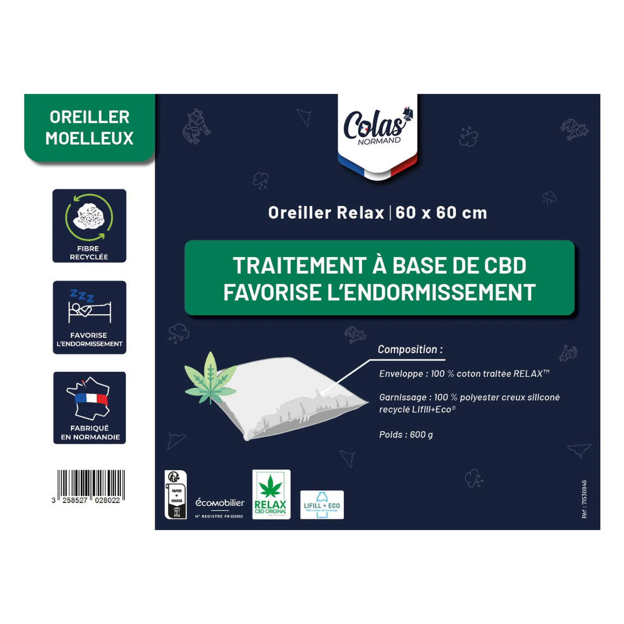 Hoofdkussen<Blancheporte Zacht relax hoofdkussen wit