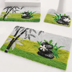 Badmatje<Blancheporte Zen badtapijtje groen