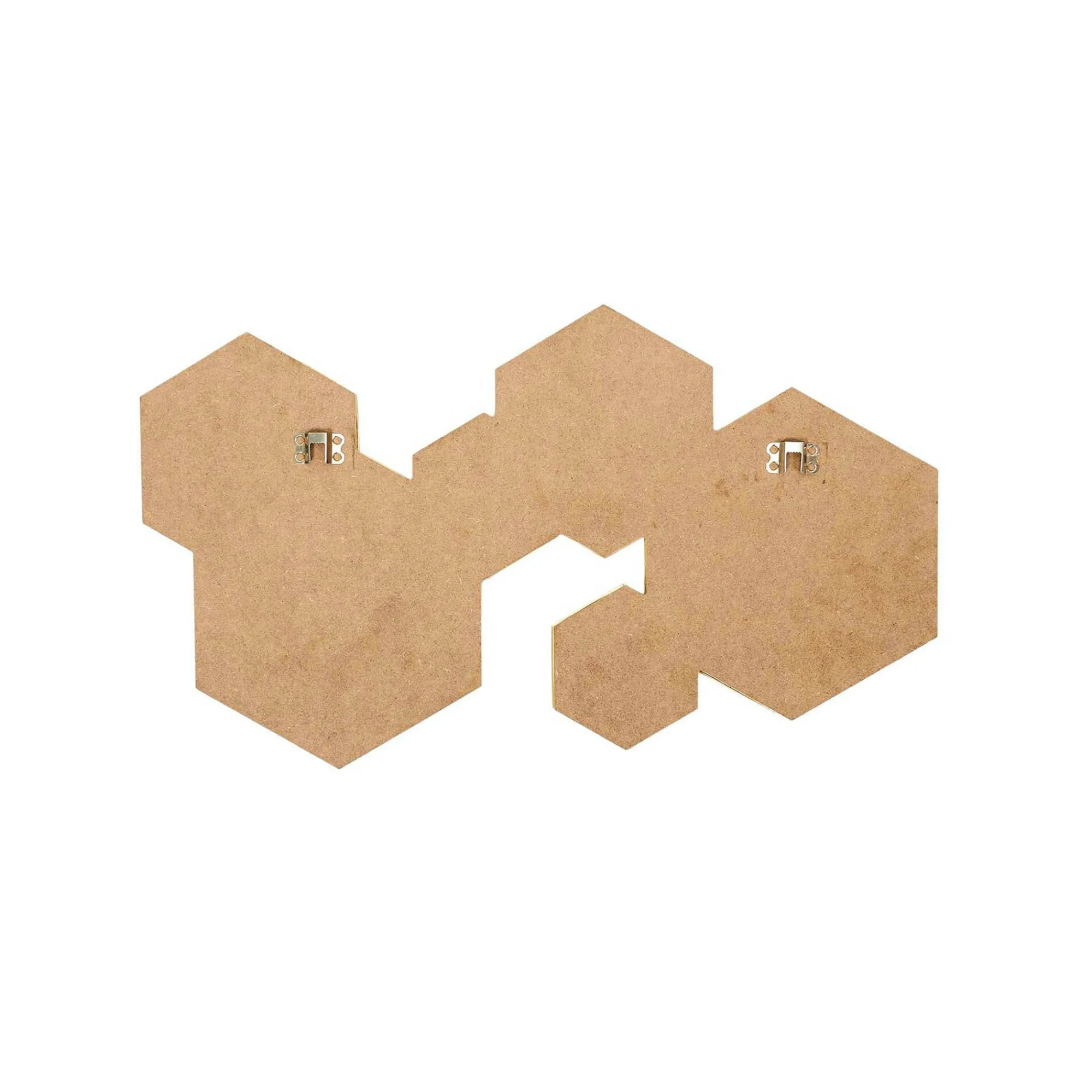 Feestdecoratie|Decoratieartikel<Blancheporte Zeshoekige multi-spiegel in metaal goudkleurig