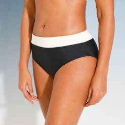 Badmode|Badmode<Blancheporte Zwemslip in maximodel, colorblock zwart / ecru